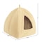 Pet Adobe Pet Bed, Igloo Soft Indoor Enclosed Covered Tent with Removable Cushion for Cats/Small Pets (Tan) 235113FVB - alternate 3